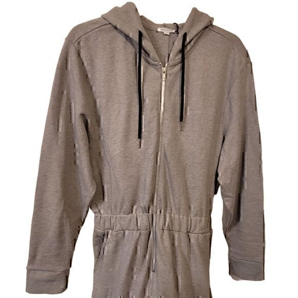 We Wore What Jumpsuit Coveralls Leisuresuit Jogger Hoodie Grey L - Picture 3 of 12